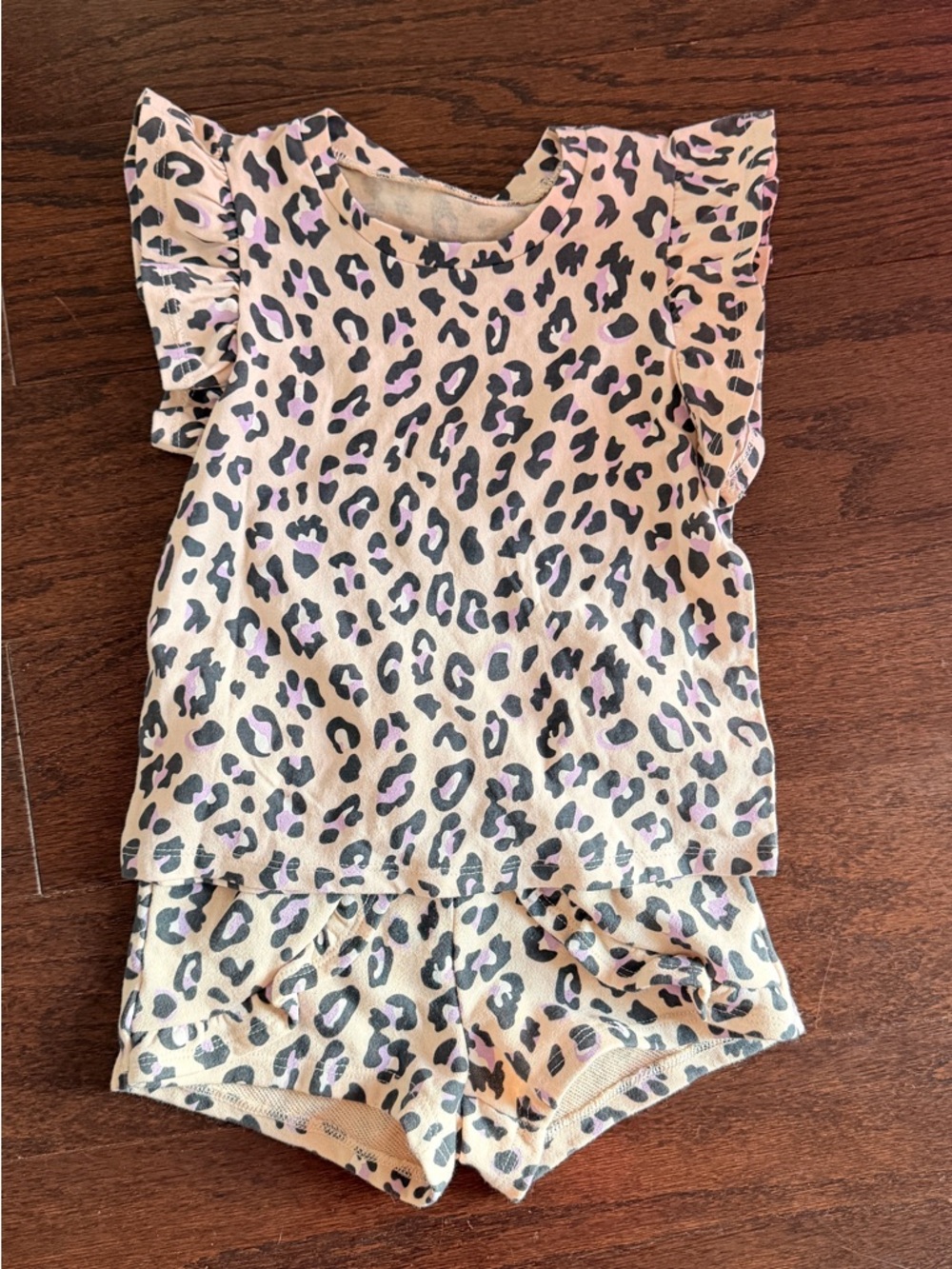 Grayson Mini Girls 4T Leopard Print 2 Piece Shorts Set